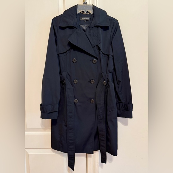 Ellen Tracy Jackets & Blazers - Ellen Tracy double-breasted trench coat in navy blue size M